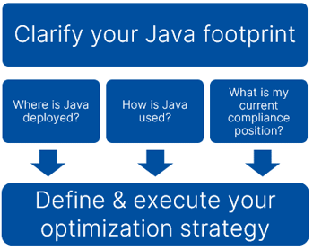 Visibility of Oracle Java software footprint