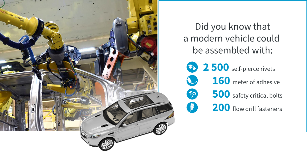 Examples of Atlas Copco Industrial Assembly Solutions in modern vehicle construction